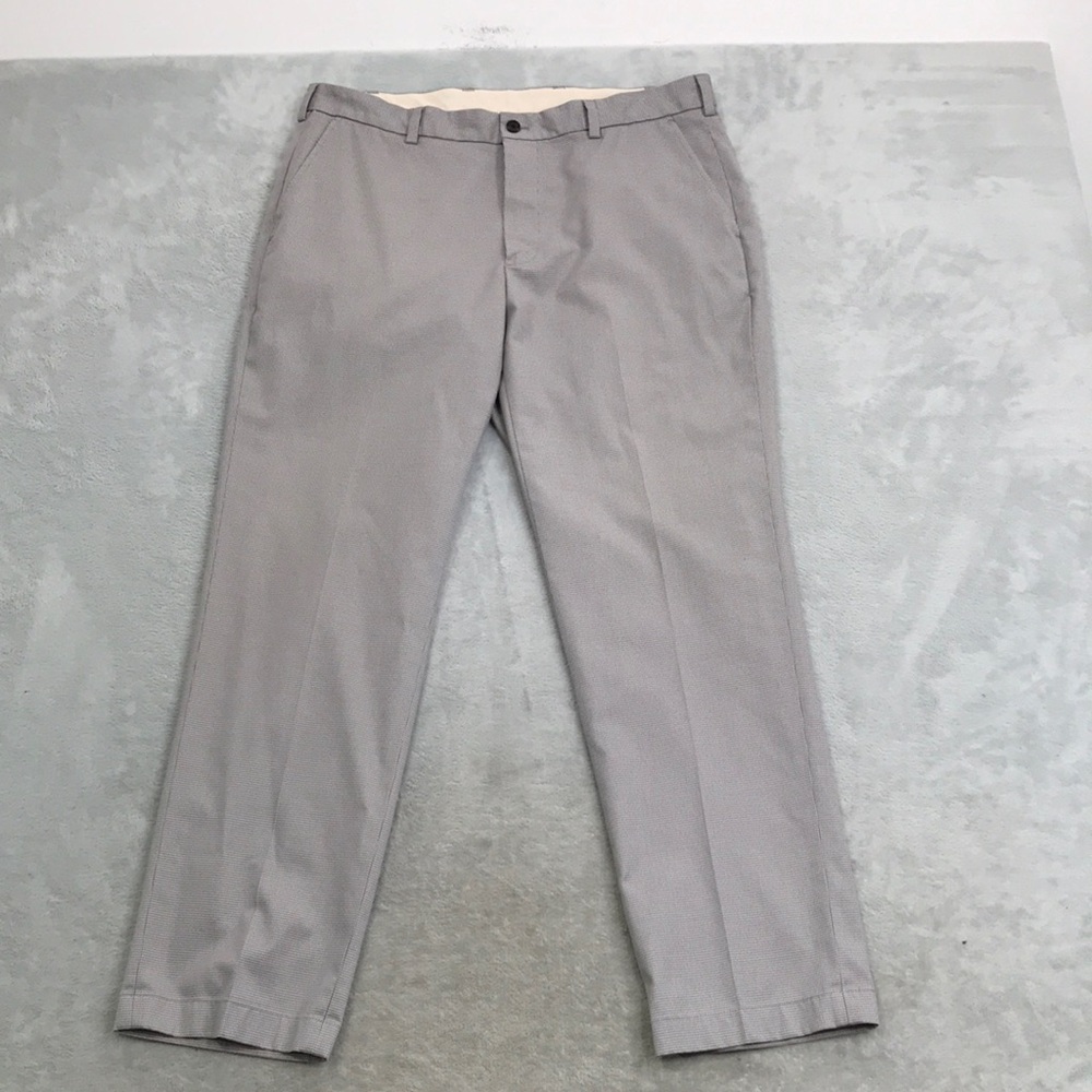 Brooks Brothers Men's Gray & White Hounds tooth Pants Size 35